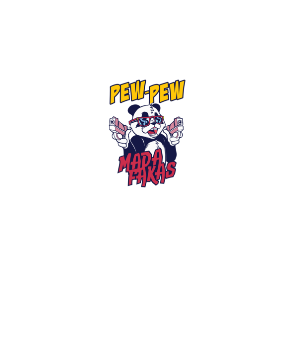 Pew Pew Pew Madafakas Panda model gri pe tricou