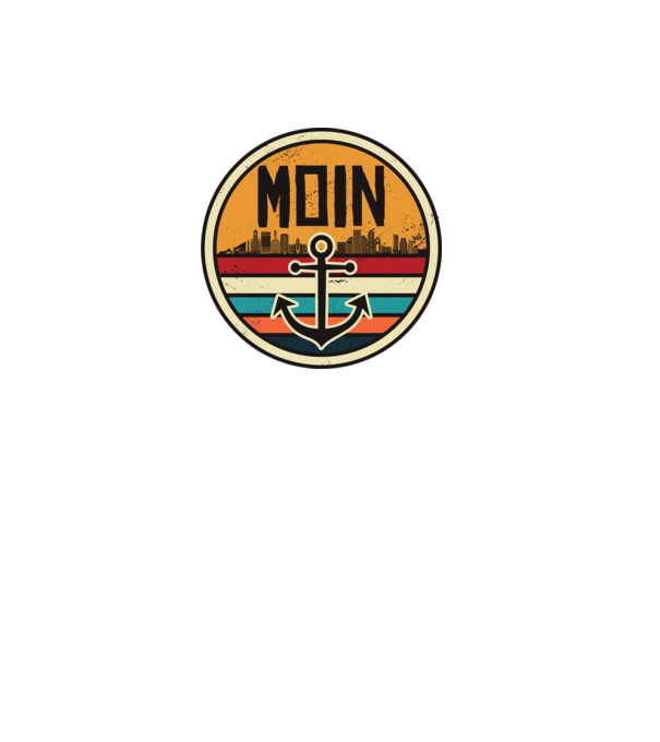 Ancoră Moin model negru pe tricou