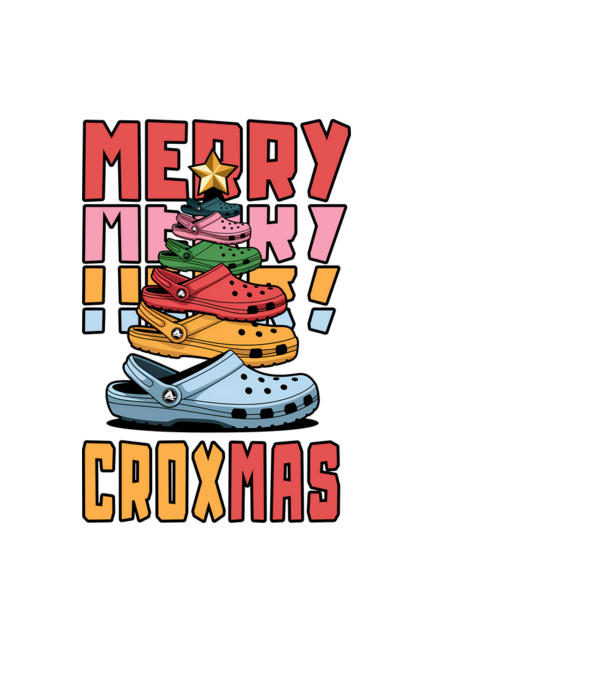 Merry Croxmas model negru pe tricou