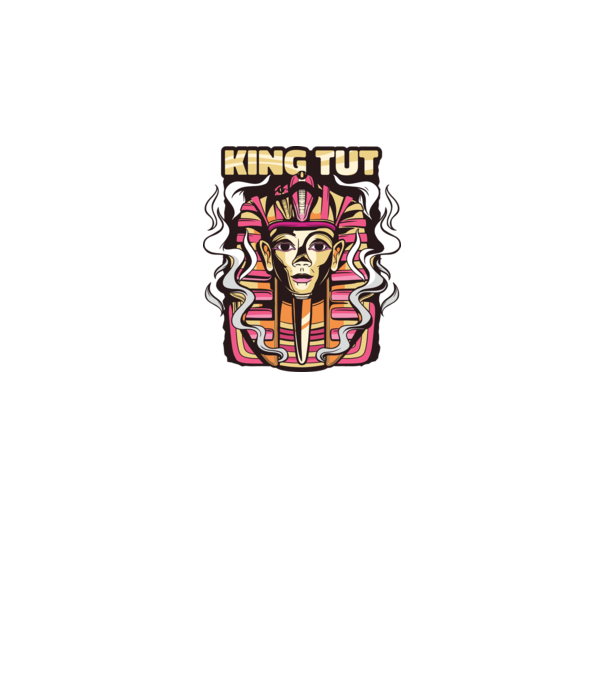 King Tut - Faraonul Tutankhamon model gri pe tricou