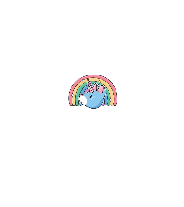 Pisică Unicorn model negru pe tricou