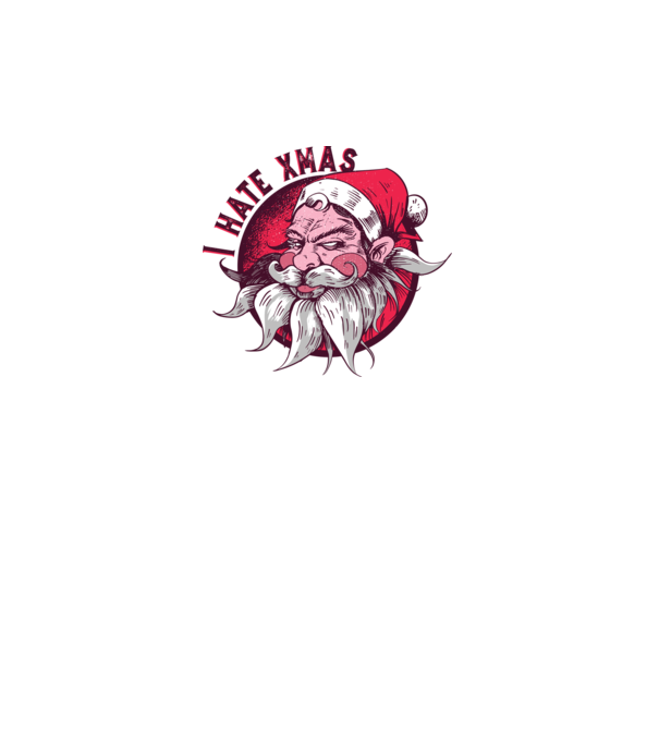 I Hate Xmas model alb pe tricou