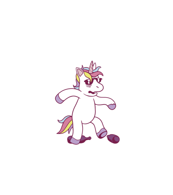 Mahmureală unicorn model turcoaz pe tricou