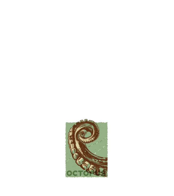 Caracatiță Octopus model albastru închis pe tricou