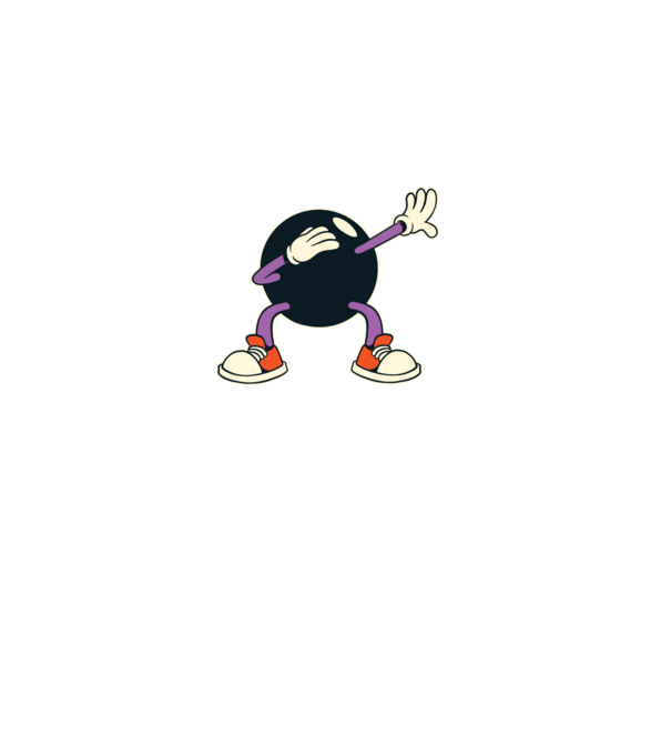 Bowling DAB model negru pe tricou