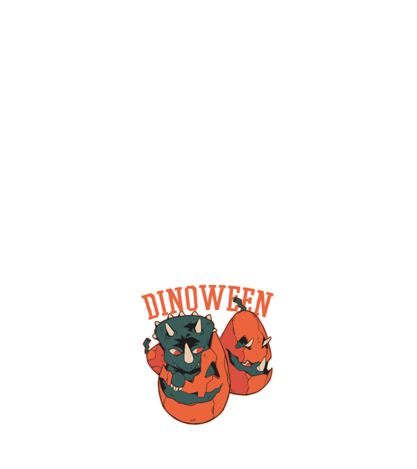 Dinoween model albastru închis pe tricou