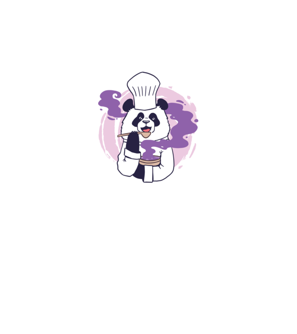 Panda Chef model negru pe tricou
