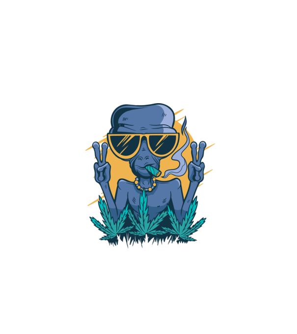 Alien drogat model negru pe tricou