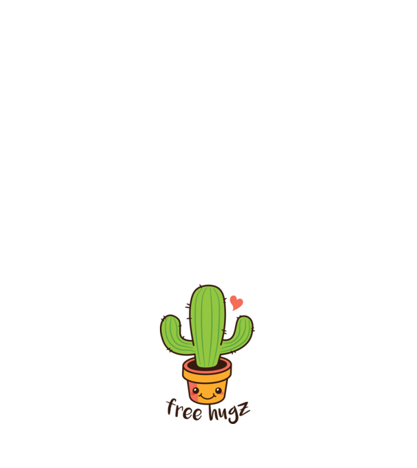 Free Hugz tricou amuzant Cactus model alb pe tricou