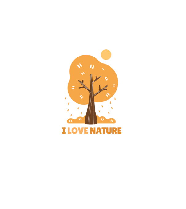 I Love Nature model negru pe tricou