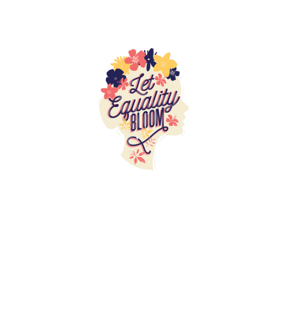 Let Equality Bloom Ziua Femeii model albastru deschis pe tricou