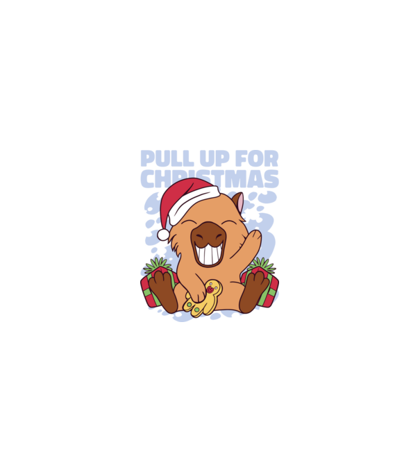 Pull up for christmas Capybara model nisipiu pe tricou
