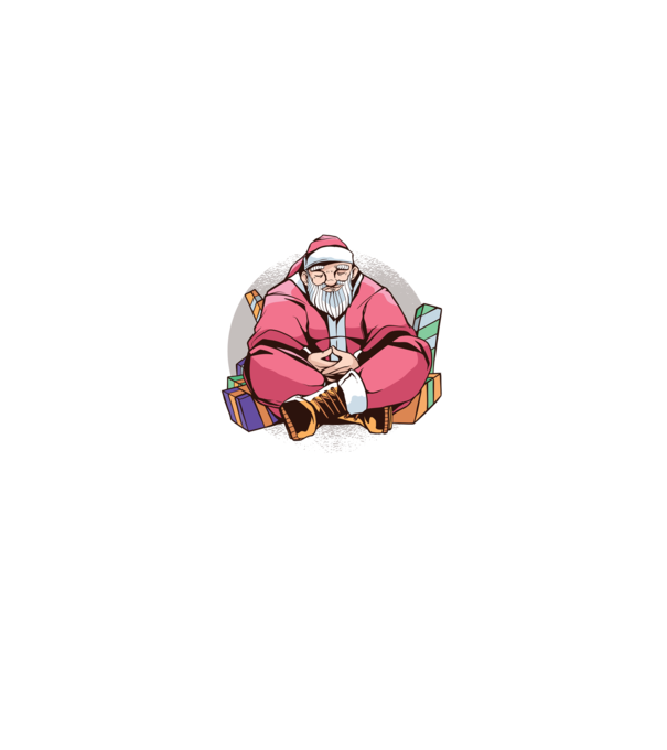 Santa Meditație model verde pe tricou