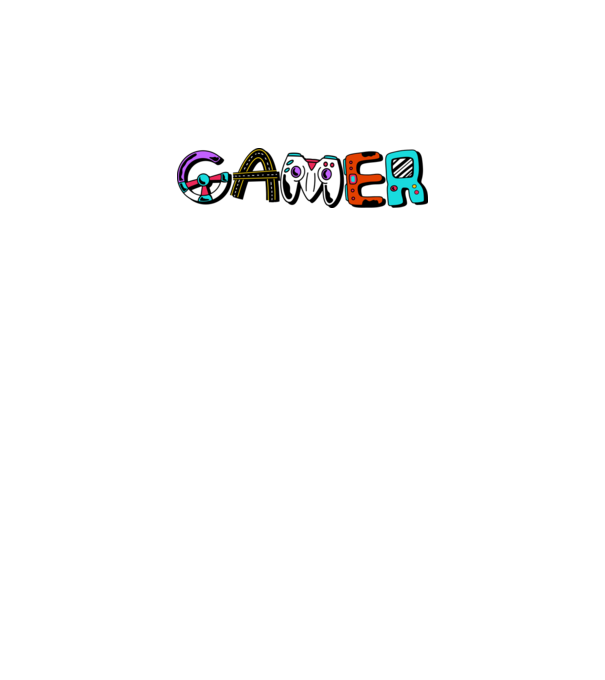 Inscripție Gamer model gri pe tricou