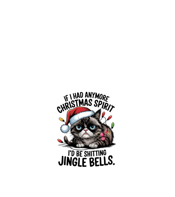 Christmas Spirit Grumpy Cat Alb model alb pe tricou