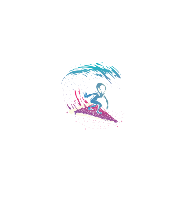 Alien Pizza Surf tricou amuzant model negru pe tricou