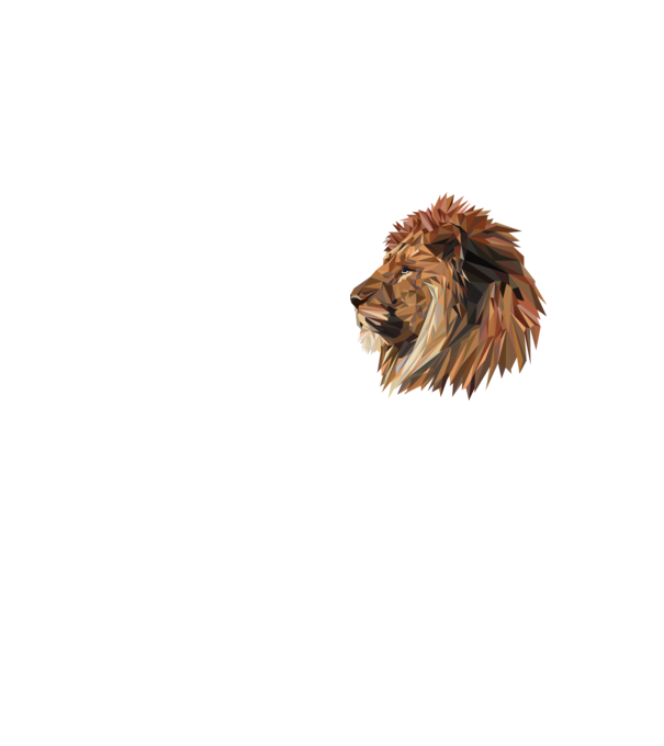 lion polygon model galben neon pe tricou