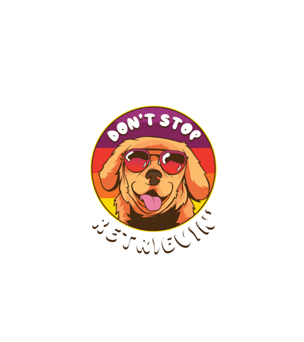 'Don''t stop Retrievin''' model negru pe tricou