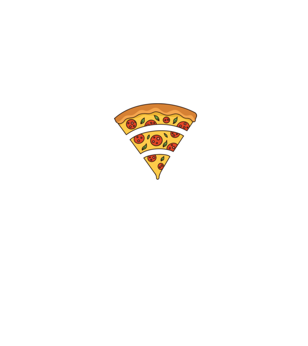 Felie de pizza Wifi model verde pe tricou
