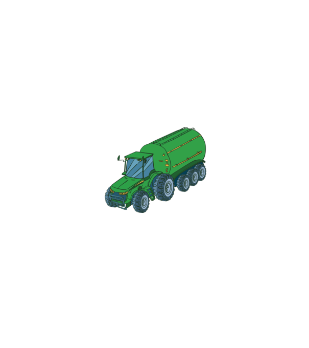 Tractor de recoltare model alb/roșu pe tricou