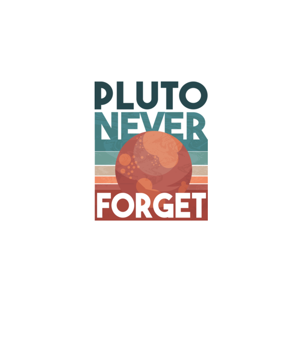 Pluto never forget model negru pe tricou