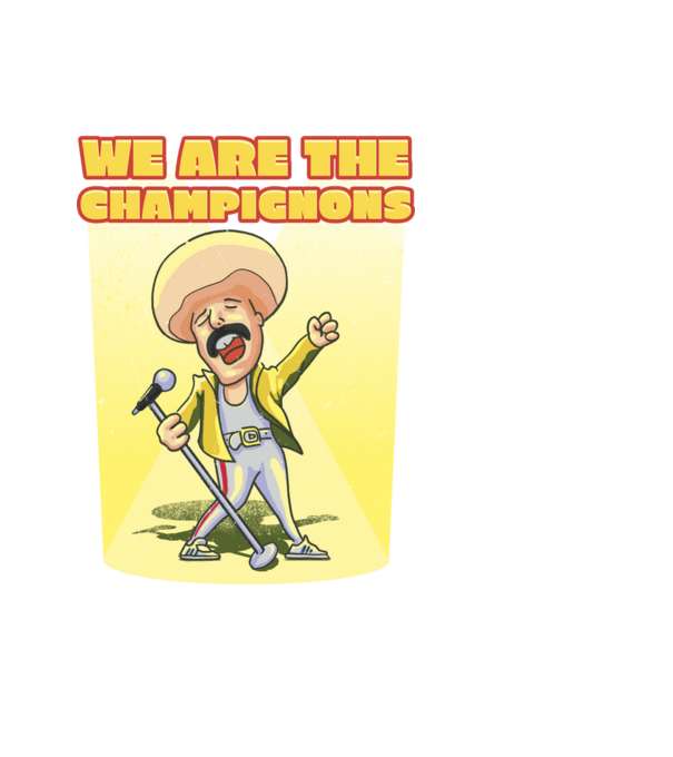 We are the Champignons Mercury model negru pe tricou