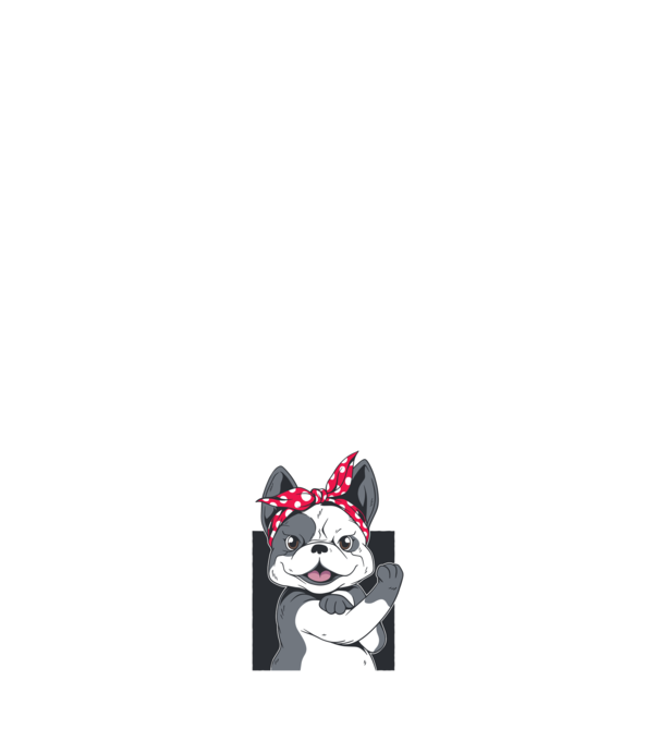 Bulldog Francez model negru pe tricou