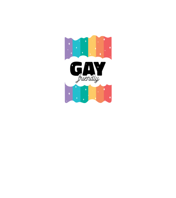 Gay friendly model negru pe tricou