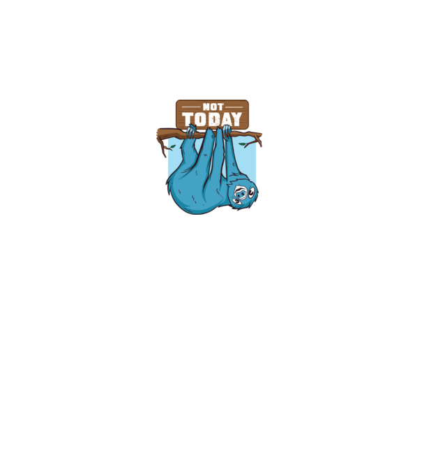Not today Leneș model alb pe tricou