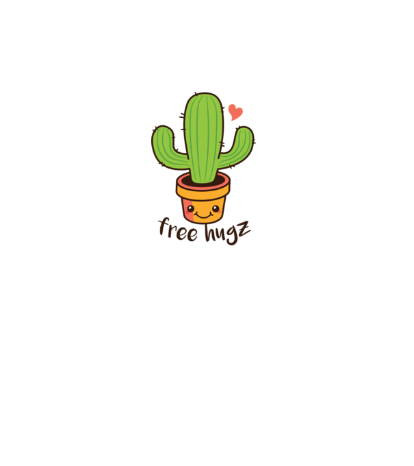 Free Hugz tricou amuzant Cactus model alb pe tricou