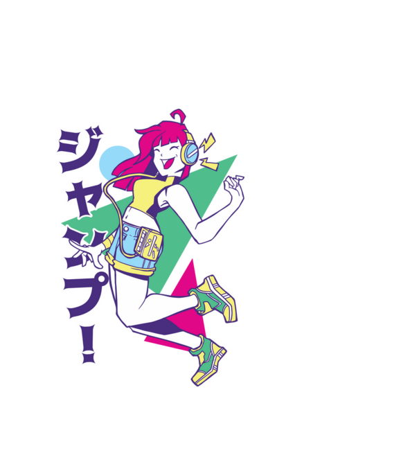 Anime fată retro model alb pe tricou