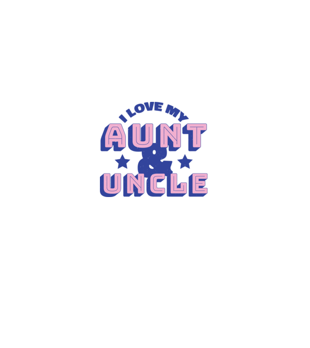 I Love My Aunt & Uncle model gri pe tricou