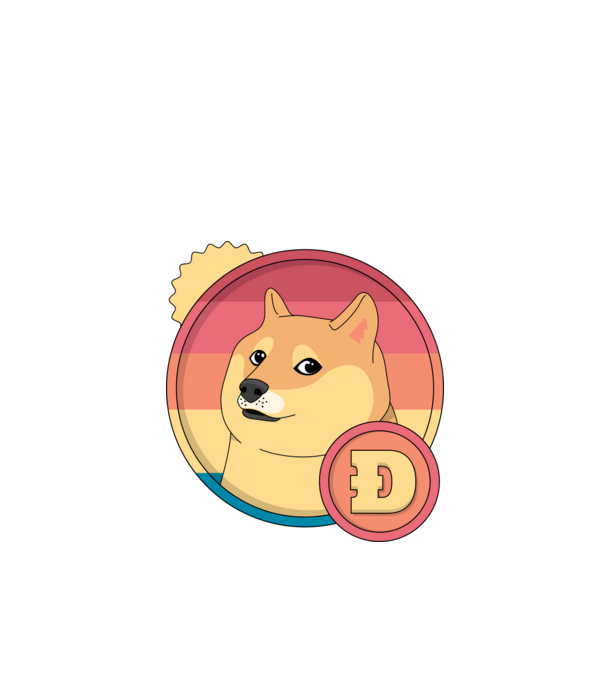 Doge Coin model negru pe tricou