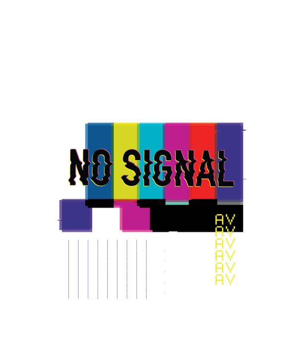 No Signal TV Eroare de transmisie model negru pe tricou