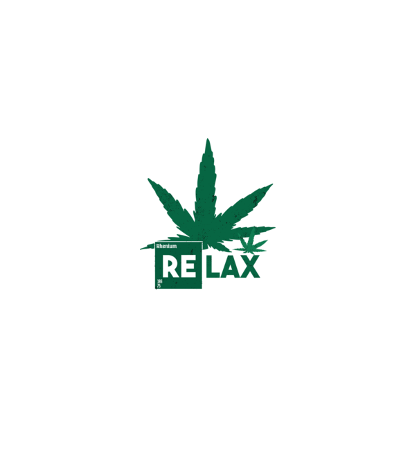 Relax Cannabis model negru pe tricou