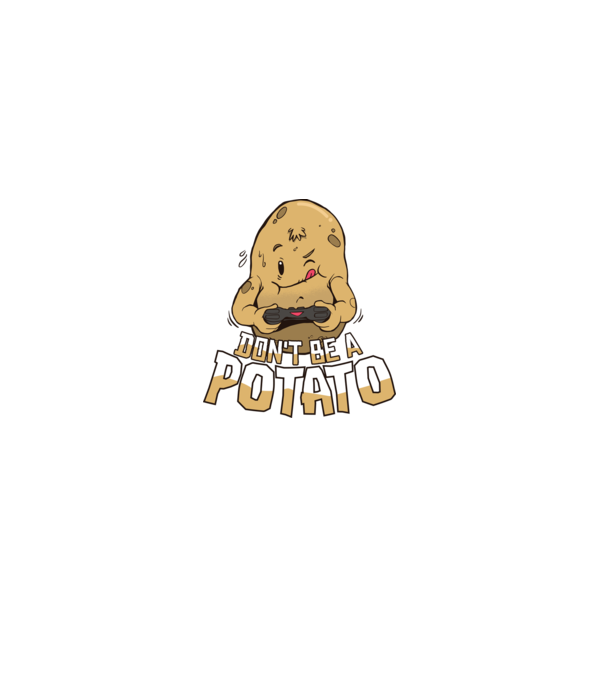 'Don''t be a Potato Gamer' model gri pe tricou