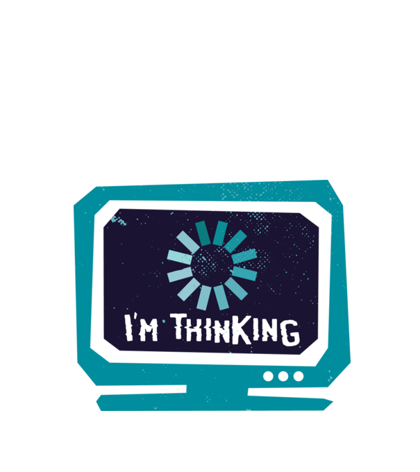 'I''m thinking Mă gândesc' model alb pe tricou