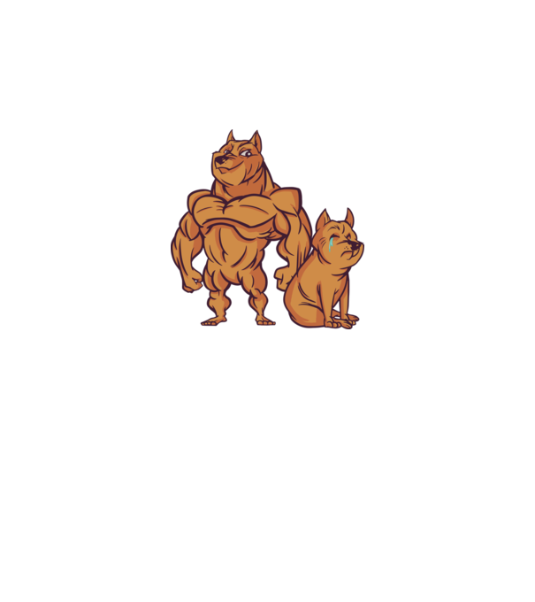 Câine musculos model gri pe tricou