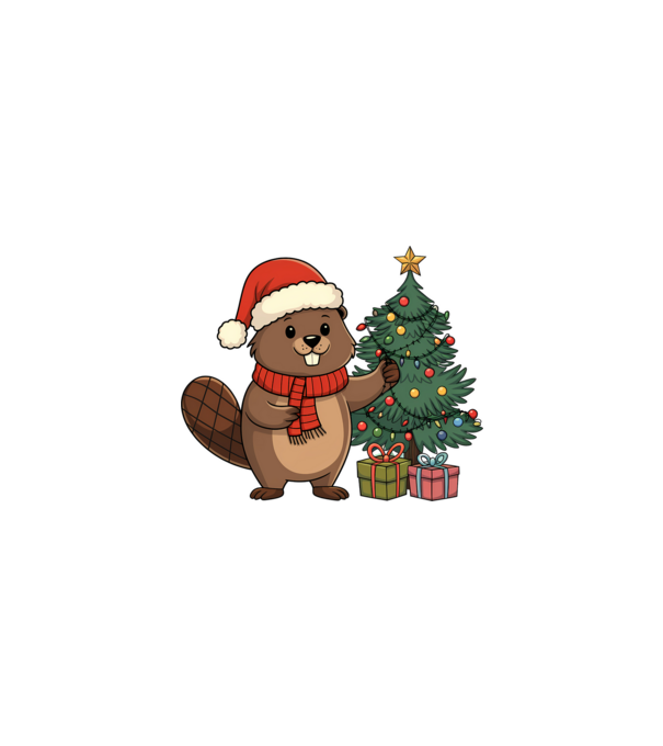 Bober Kurwa Christmas 2 model alb/roșu pe tricou