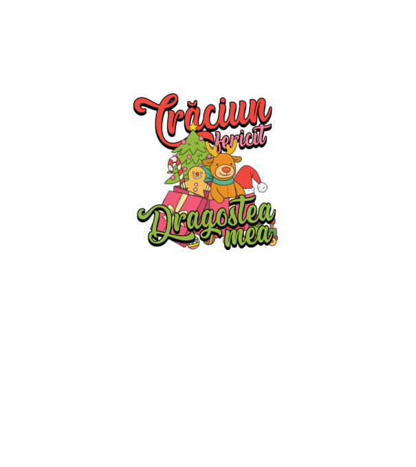 CRĂCIUN FERICIT DRAGOSTEA MEA model negru pe tricou