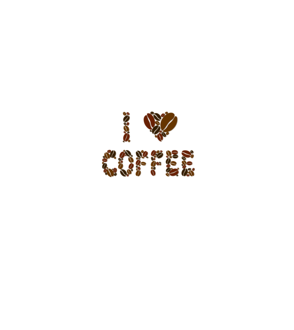 I Love Coffee model alb pe tricou