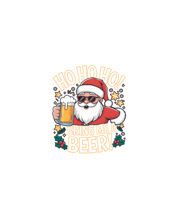 HO HO HO bring me a BEER santa Negru model negru pe tricou