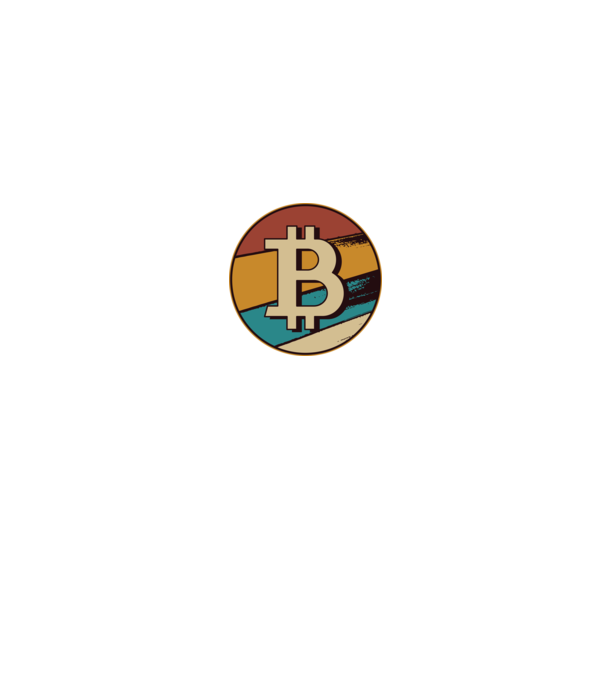 Bitcoin retro model negru pe tricou