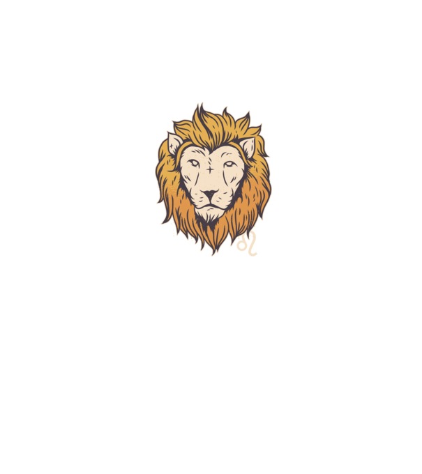 Lion head Horoscope model roz pe tricou