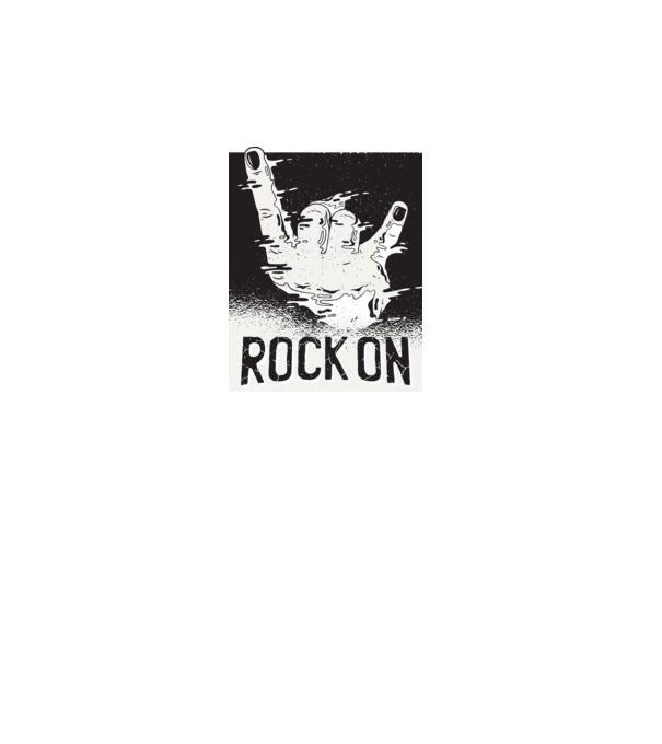 Rock On model roz pe tricou