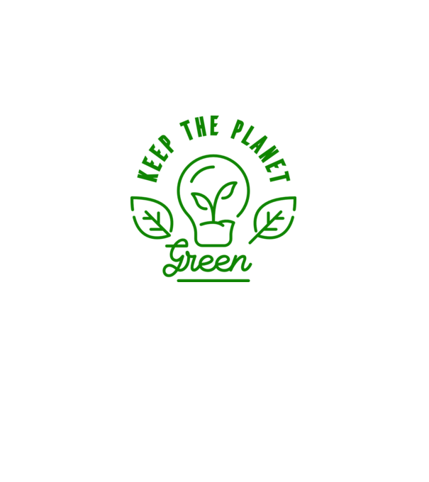 Keep The Planet Green - Ziua Pământului model alb pe tricou