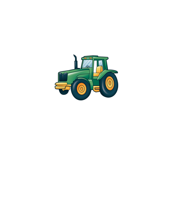 Desen Tractor model gri pe tricou