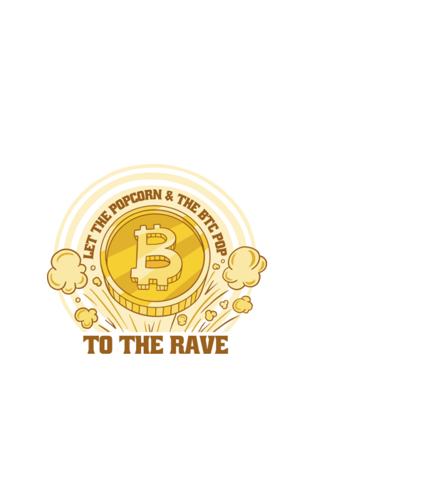 Bitcoin to the Rave model negru pe tricou