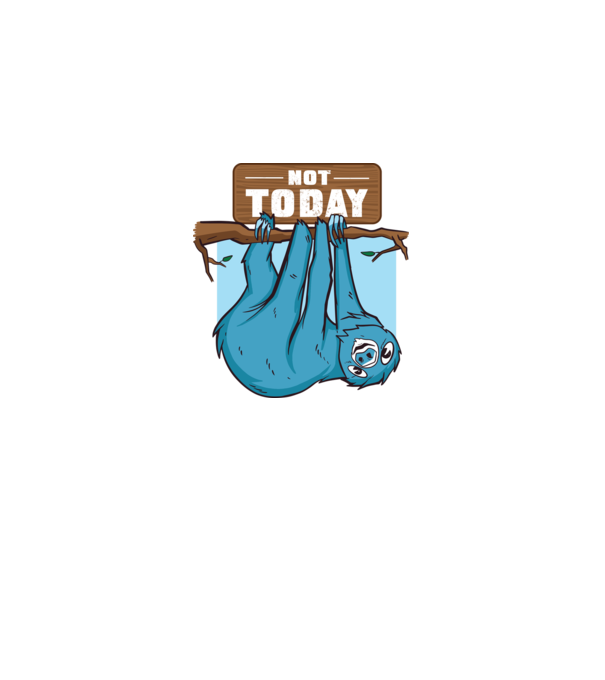 Not today Leneș model alb pe tricou