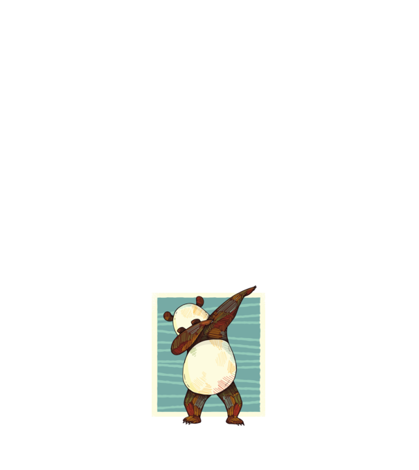 Panda DAB dans model negru pe tricou